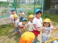 滑り台並んでね