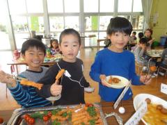5歳児　エビフライおいししそう