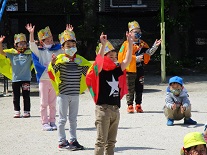 皆でフォークダンスをしたよ