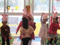 3歳児　同じ役のお友達と踊りを踊ったよ