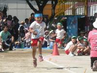 5歳児バトンリレー