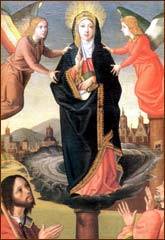 写真　聖母マリアの神聖な表れの絵