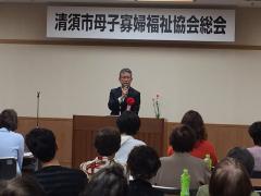 画像　挨拶を述べる永田市長