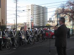 挨拶を述べる永田市長の画像