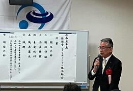 挨拶を述べる永田市長画像