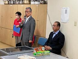 挨拶を述べる永田市長画像