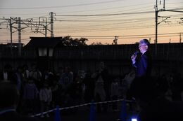 挨拶を述べる永田市長画像