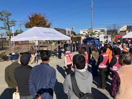 挨拶を述べる永田市長画像