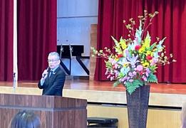 祝辞を述べる永田市長画像