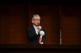 式辞を述べる永田市長画像