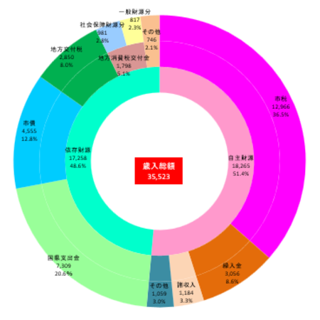 財源別予算（歳入）