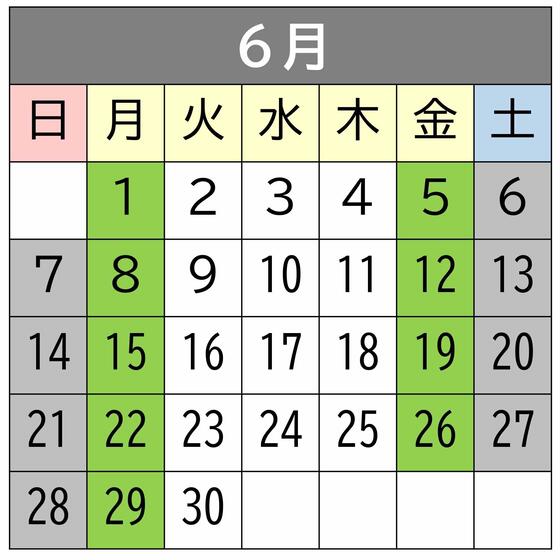 画像　混雑予想カレンダー